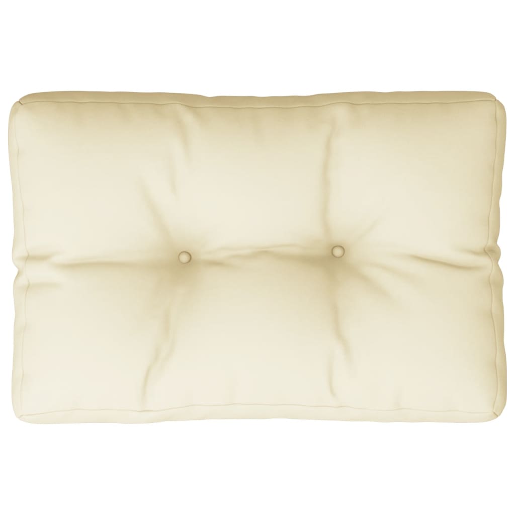Coussin De Palette Crème 120x80x12 Cm - Tissu Polyester Résistant Et Confortable Pour Extérieur Et Intérieur