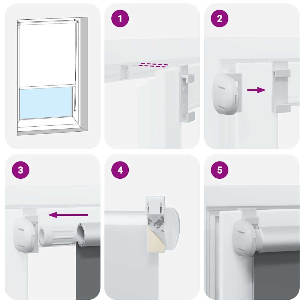 Maison Exclusive - Tenda a Rullo Oscurante 160 x 175 cm Blu Marino - 5