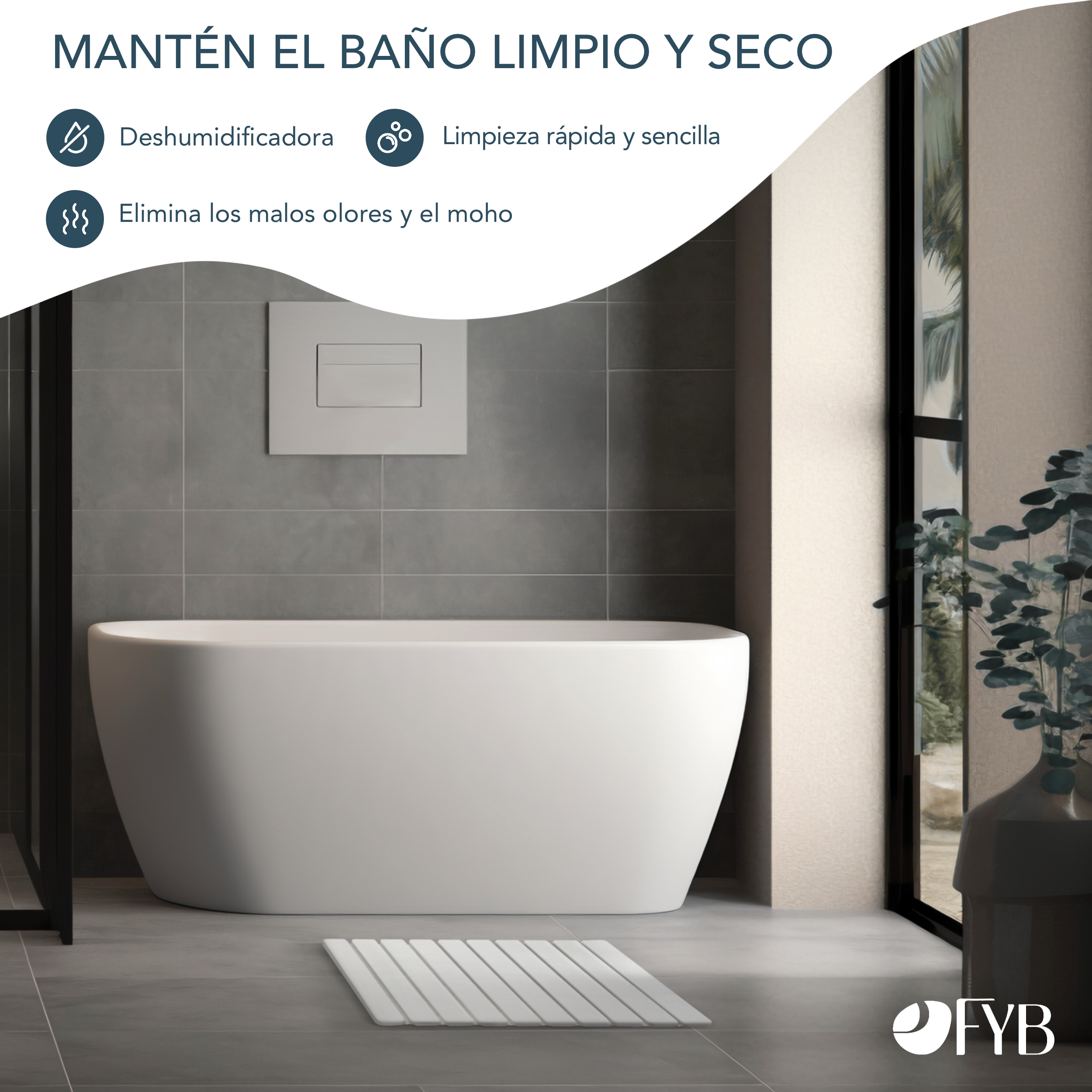 Alfombrilla de Diatomita para Baño Plegable Blanca 60x40 – Suave, Absorbente y Antideslizante – Secado Rápido - 2