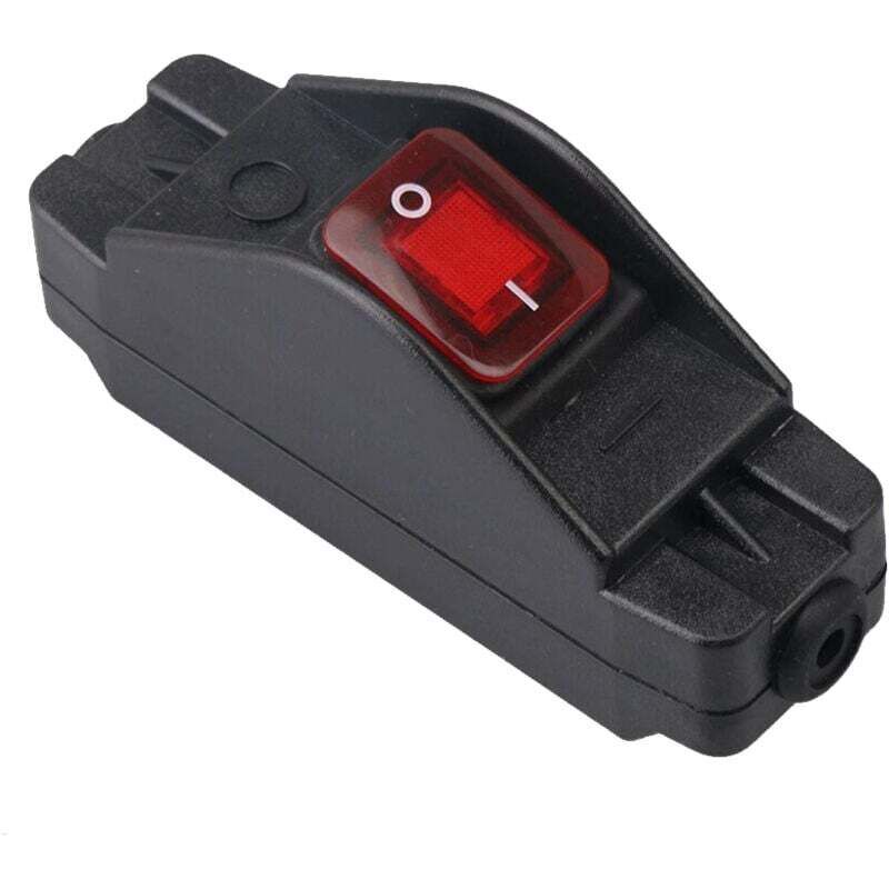 Întrerupător cu cablu încorporat cu buton IP65, impermeabil, negru ...