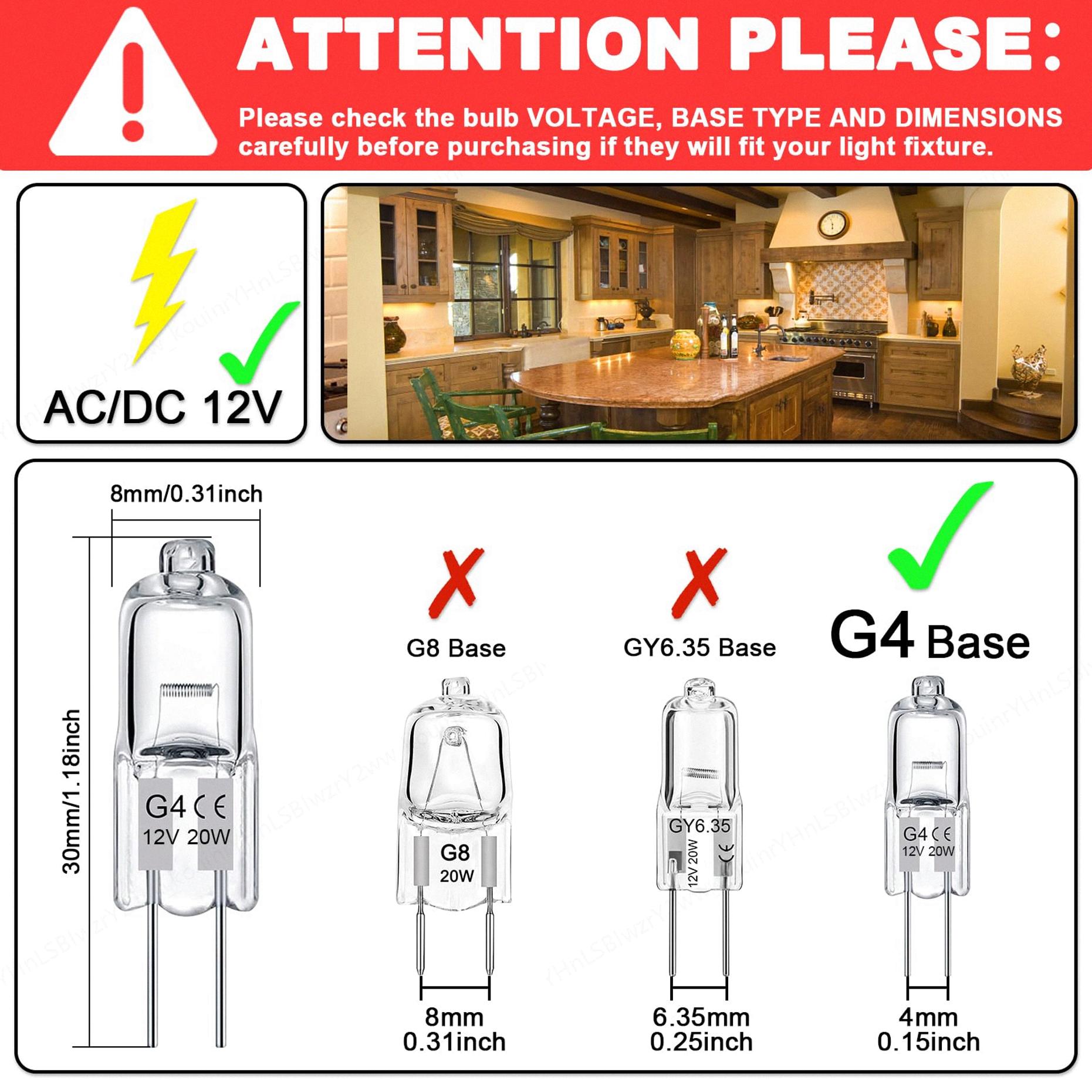 Ampoules halogènes G4 20W 12V - Lot de 10 - Basse tension - Transparentes GENERIQUE - 3