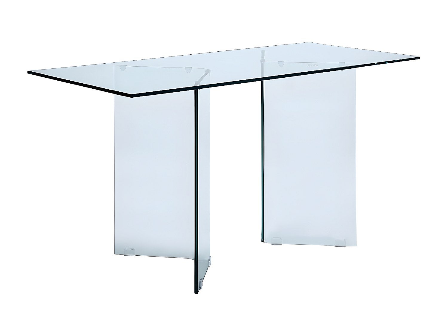 Bureau CLARISSA - Verre trempé - Transparent - 2