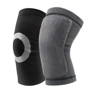 Genouillères Thermiques Hiver – Paire En Fausse Laine Doublée Polaire, 3 Tailles, Pour Sport Et Confort