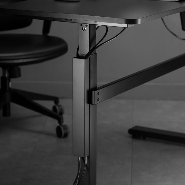 Canalina verticale per scrivania 35cm, Nera - 4