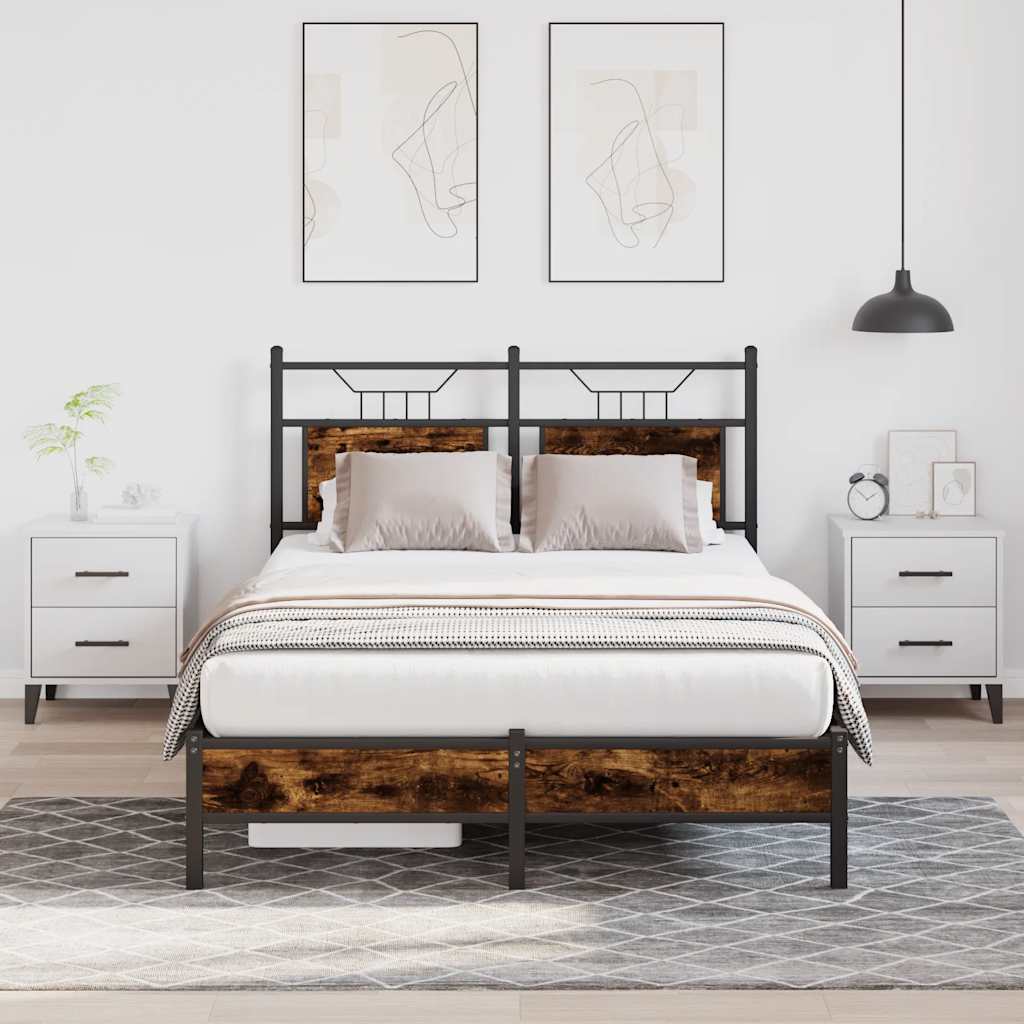 Łóżko Metalowe Rama Łóżka Metalowa Ze Stelażem Pokoj Sypialnia 120x200 cm