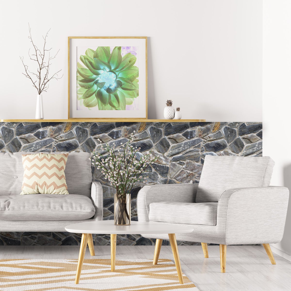 Adesivi materiale vecchie pietre - Sticker adesivo - adesivi murali - 60x60cm - 5