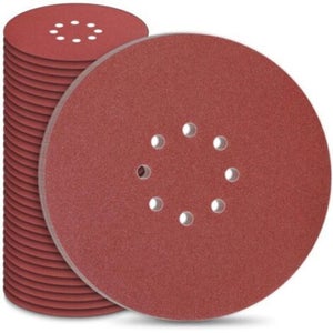 Lot De 5 Disques Abrasifs Corindon 225 Mm – Grain 240, 16 Trous, Auto-agrippant, SCID