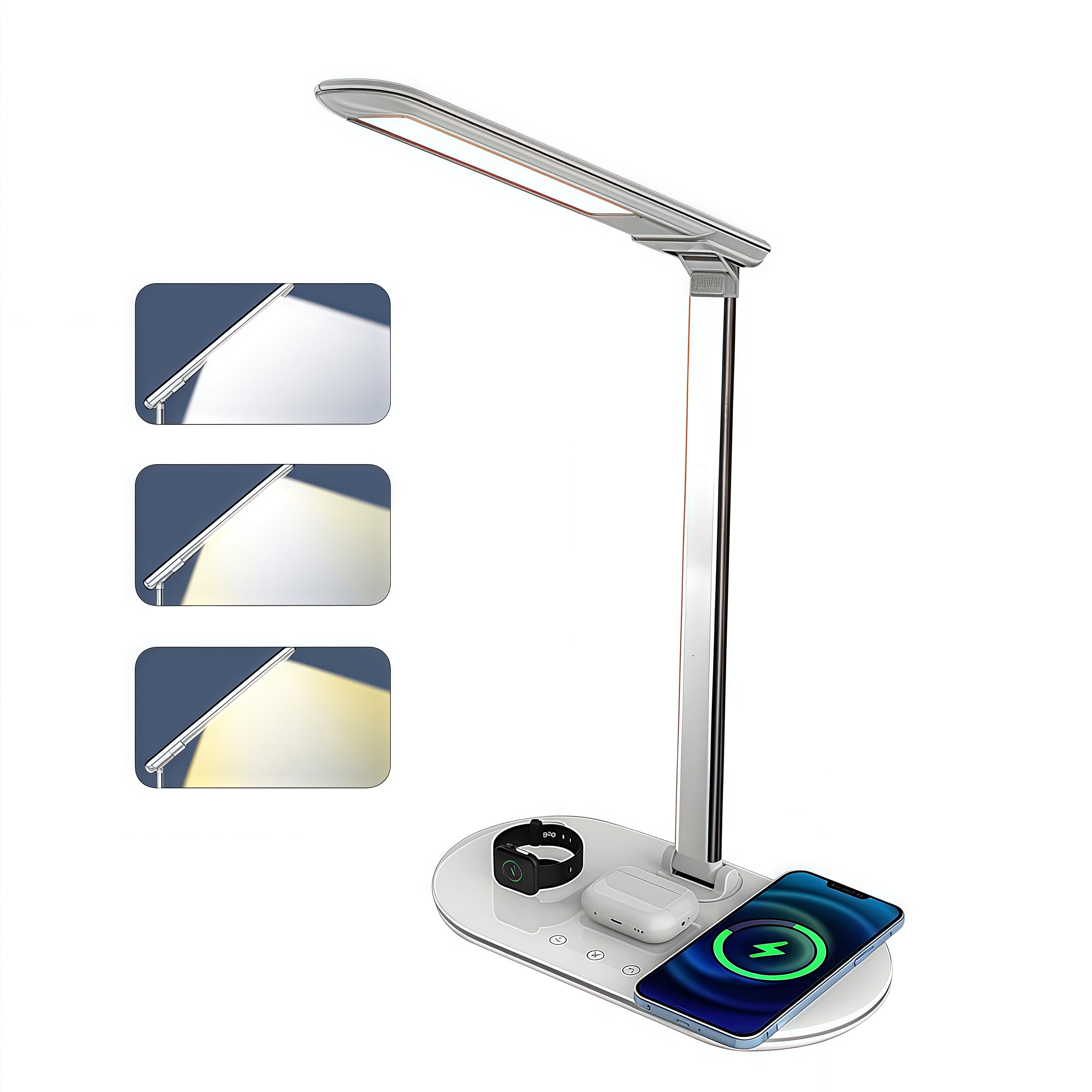 Lampe de bureau LED pliables USBs réglables tactiles avec calendriers