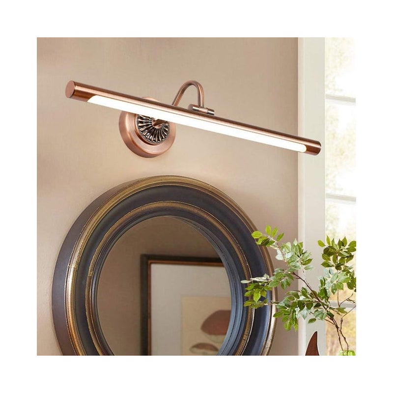 Kinkiet LED w stylu vintage do lustra łazienkowego, szafki, toalety lub mebli; kolor brązowy; 8 W / 45,5 cm