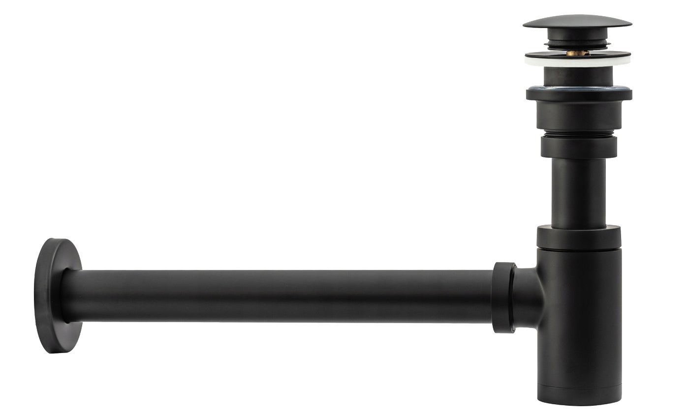 Siphon Lavabo Noir Avec Universelle Bonde De Lavabo Pop-Up - 4