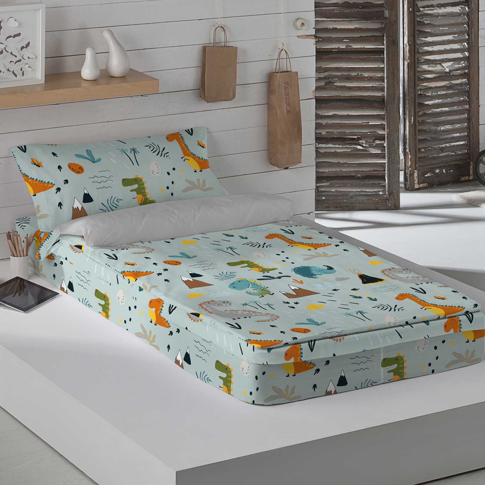 COPRIPIUMINO CON IMBOTTITURA IN COTONE 100% SAURUS BED 105 Leroy