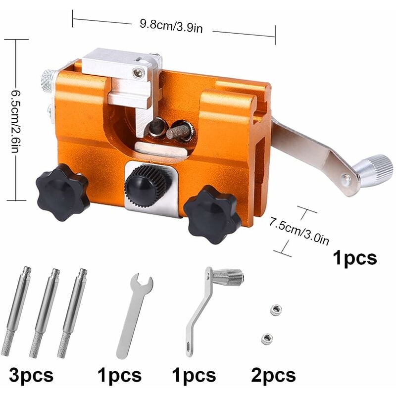 Affûteur de chaîne de tronçonneuse, gabarit d'affûtage de chaîne de tronçonneuse, facile à utiliser, kit d'affûtage de chaîne de tronçonneuse - 2