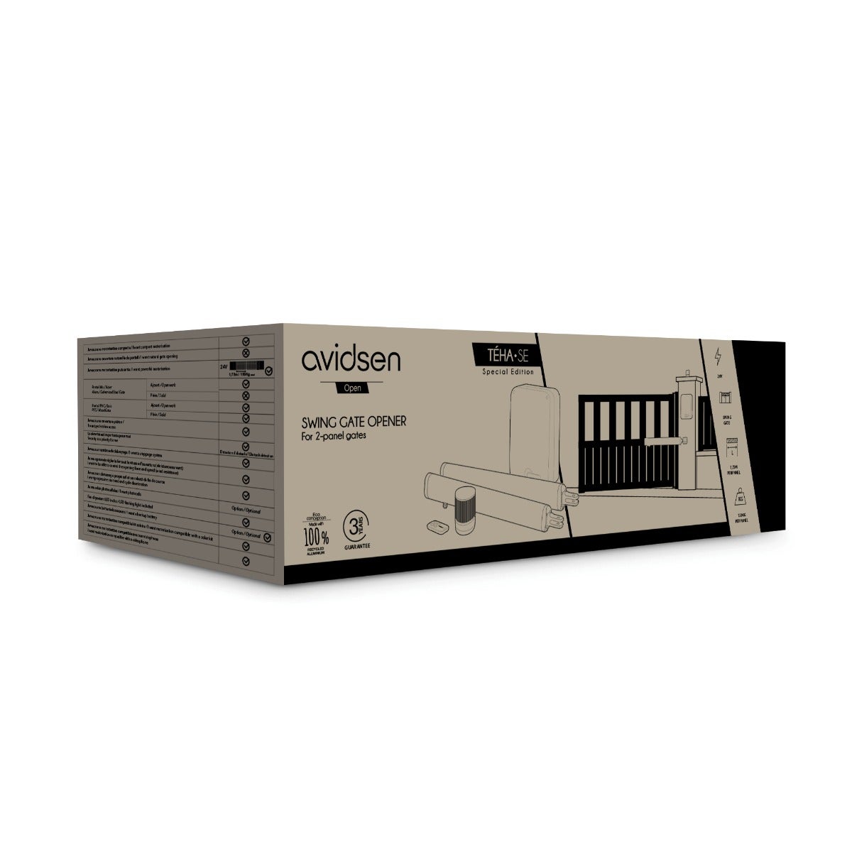 Motorisation solaire pour portail à battants - Moteur à vérins - Teha SE - 5