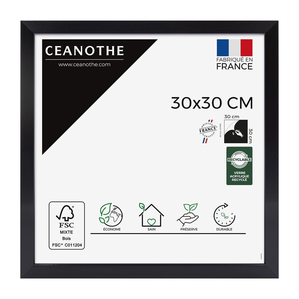 Cadre Photo Precious Carbone 30x30 Cm Leroy Merlin