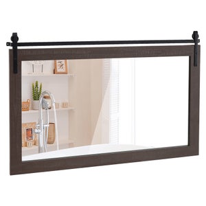 Miroir Mural Naturel Kim 179 Cm - Cadre Organique Beige - Paris Prix - Décoration Salon