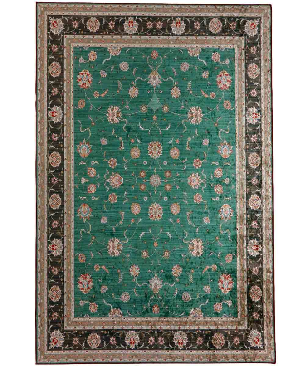 Dywan jedwabny 140x200 zielony | GalleriaFarah1970
