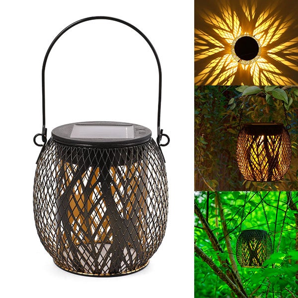 Zewnętrzne wiszące lampy solarne, 1 sztuka, wodoszczelna dekoracyjna lampa solarna IP65, wykonana z żelaza