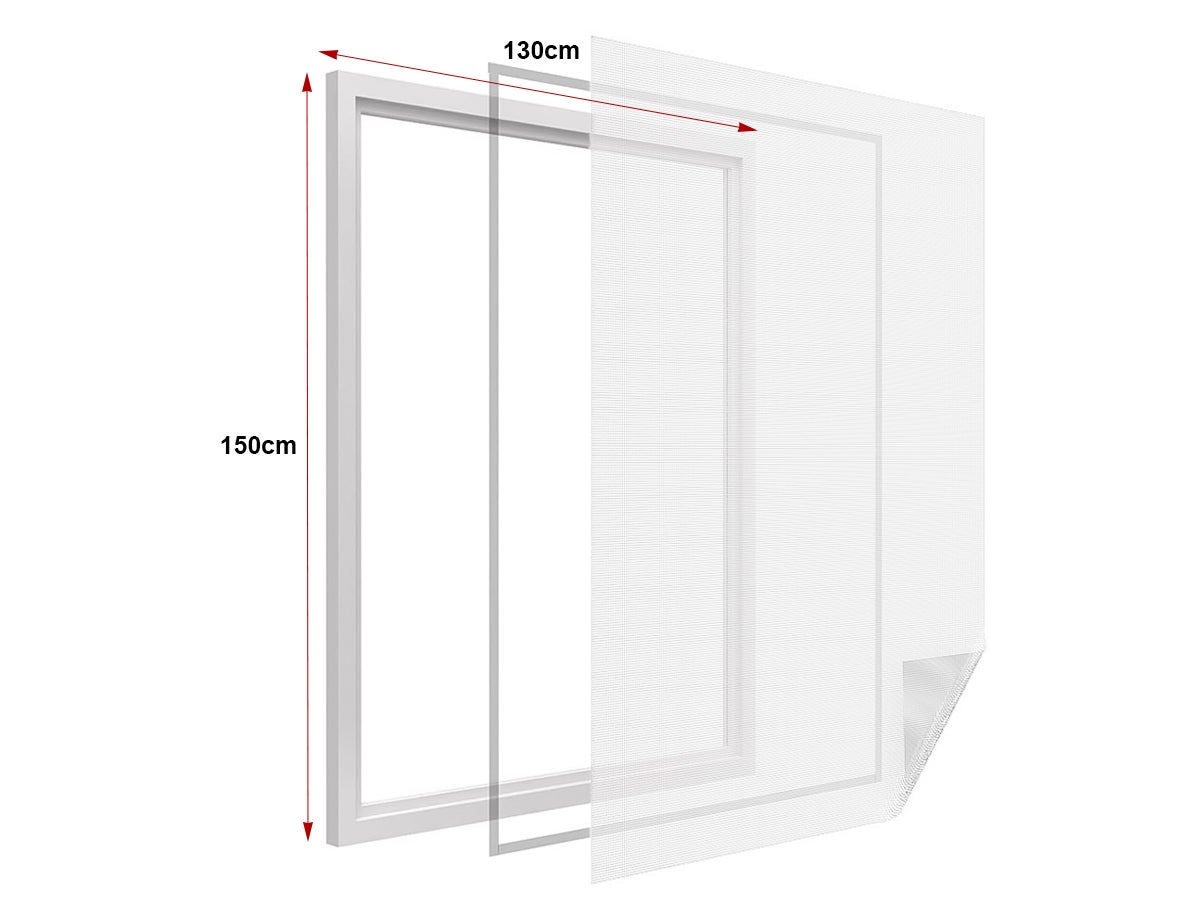 Zanzariera Finestra Con Telaio 90x160cm Negro Zanzariera Per Finestra