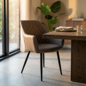 Sedia Da Pranzo In Ecopelle Imbottita Con Gambe In Metallo – Seduta Laterale Ergonomica Per Sala Da Pranzo, Cucina, Soggiorno E Ufficio – Design Moderno - 4