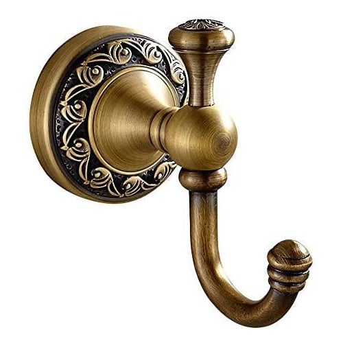 1 szt. Patère Murale z Les Motifs de Vague à la Base pour Peignoir Salle de Bain WC en Laiton de Qualité Crochet pour Manteau Serviette Chapeau à la
