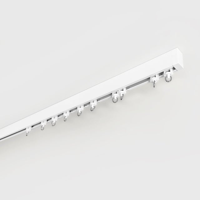 100 cm – Calha para Cortinas Simples, Branco, Fixação no Teto