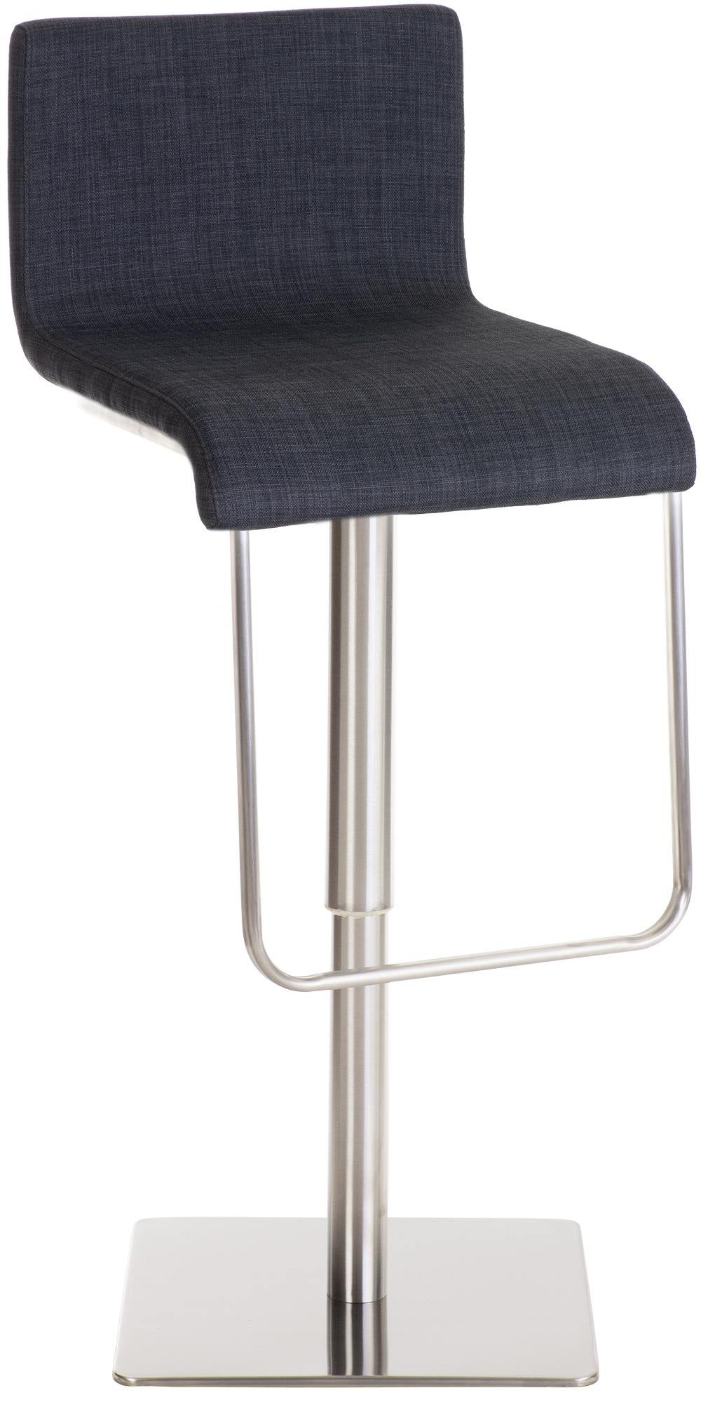 Tabouret de bar x1 chaise haute siège pivotant en tissu gris foncé ...