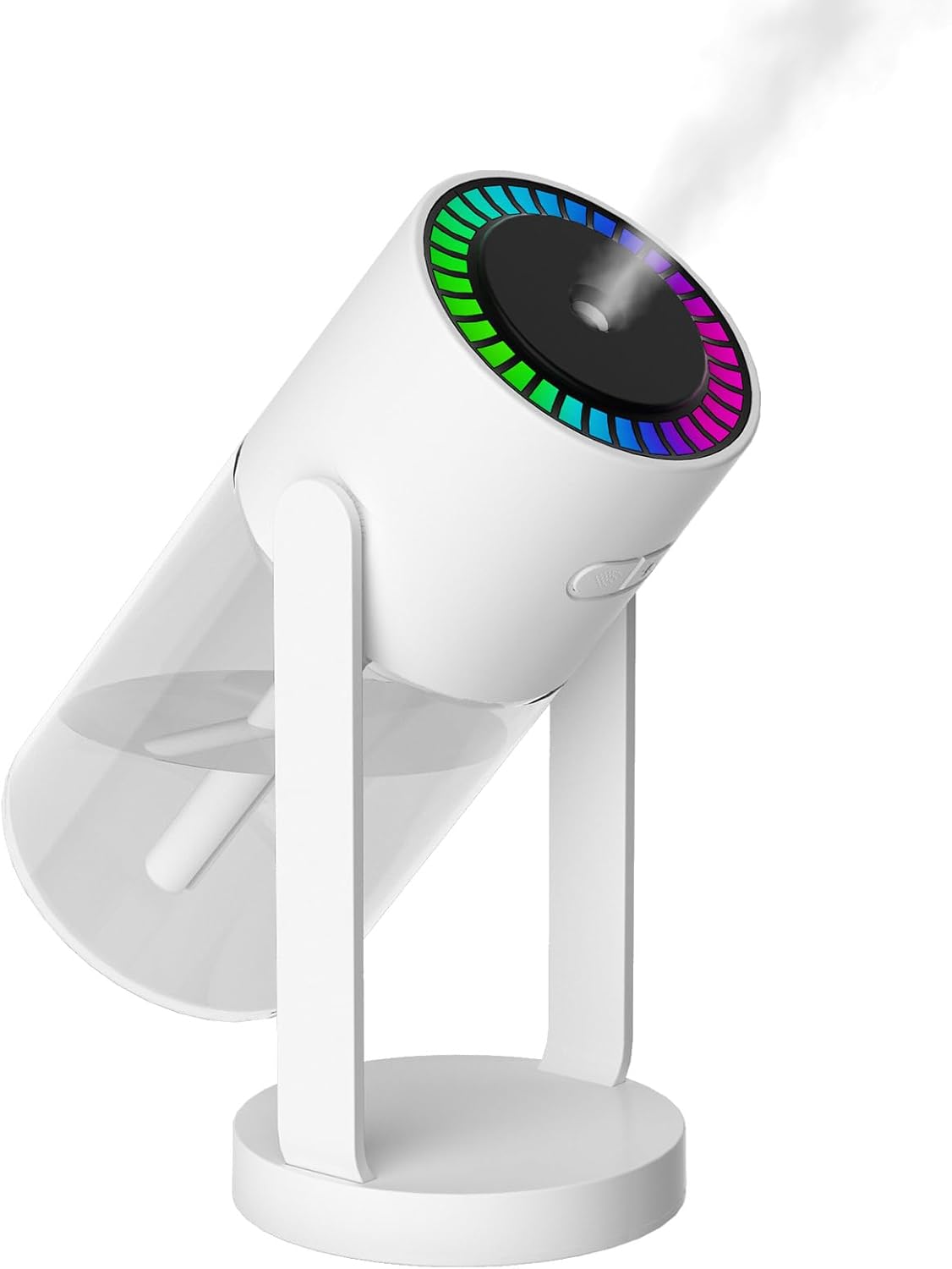Nawilżacz powietrza USB o pojemności 500 ml z ultradźwiękową mgiełką i kolorowym światłem nocnym, z automatycznym wyłączaniem przy braku wody, odpowie