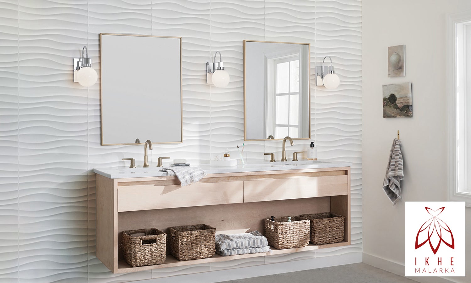 12PCS/3M² Panneaux 3D Panneaux en plastique PVC Panneaux muraux Salle de jeu Mur Plafond 3D Look WELLE D105 White - 3