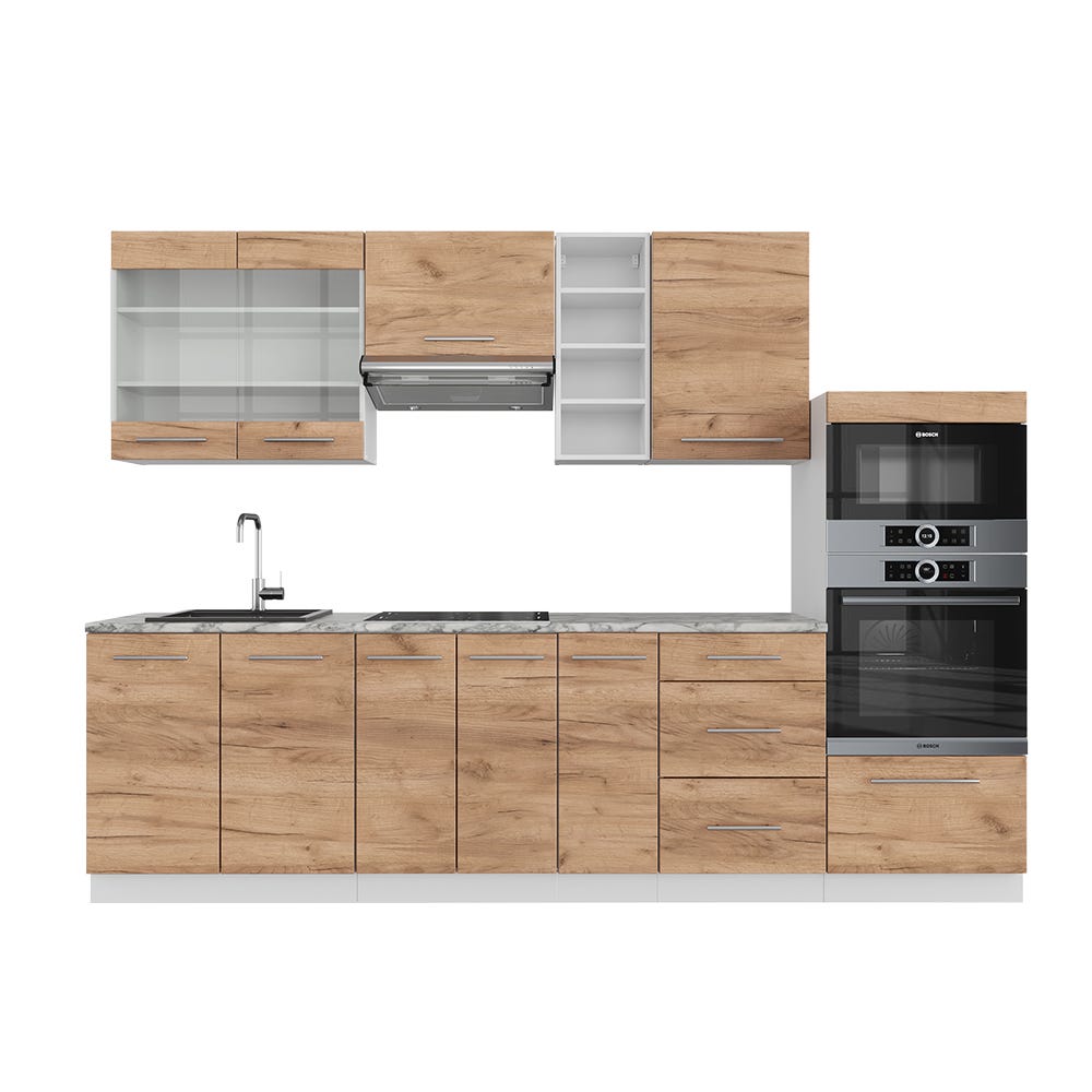 Vicco Fame-Line Meuble Bas Cuisine 40 Cm Chêne Doré/ Anthracite - Sans Plan De Travail