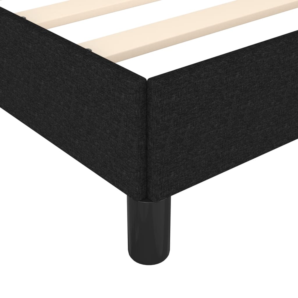 Cadre de lit sans matelas noir 120 x 190 cm en tissu - 7