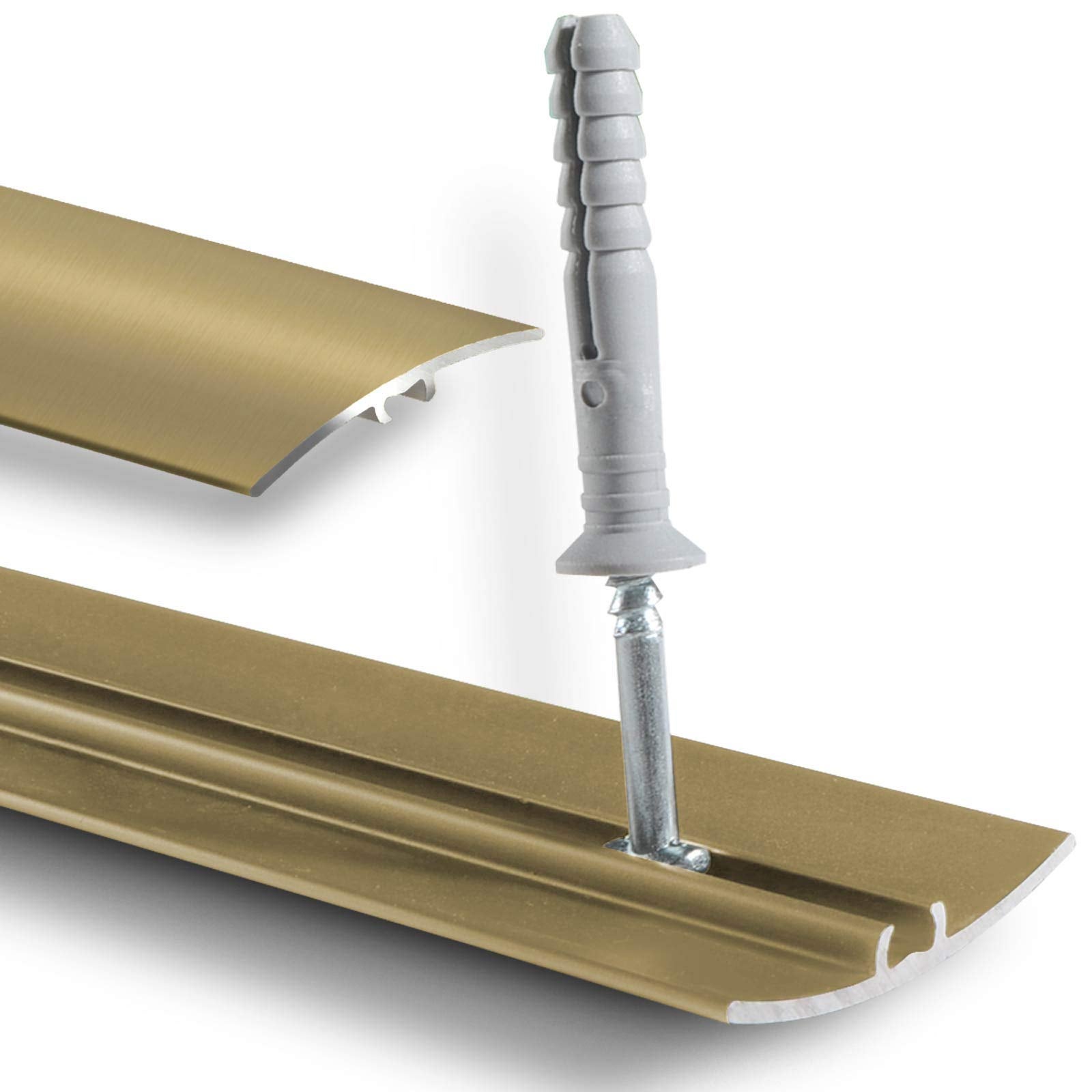 Barre de seuil Firm K132 Forme: C : 36 mm Longueur: 90 cm Pré-percé Or - 3