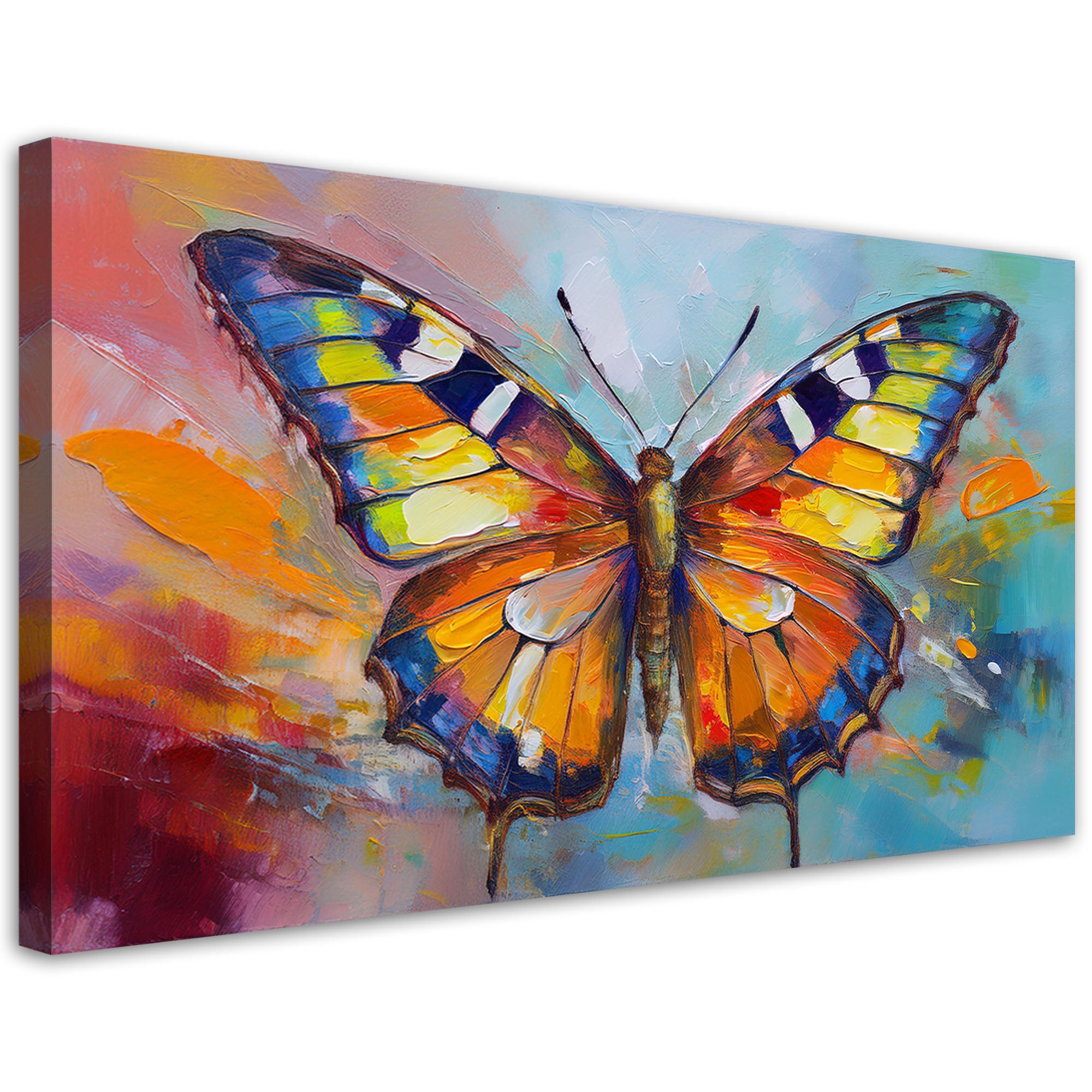 Obraz na płótnie, Kolorowy Motyl 100x50