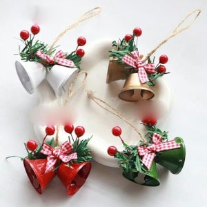 Ciieeo - 20 Mini Clochettes Décoratives En Alliage Pour Sapin De Noël - Ornées, 1.5x0.9 Cm - Pour Décorations De Fête