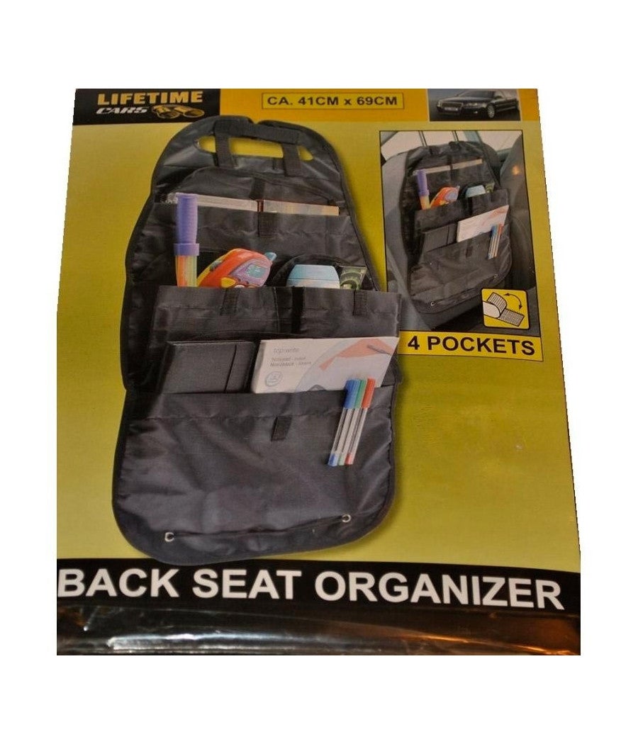 Trade Shop - Organiser Pieghevole Auto Portaoggetti Viaggio Sedile Posteriore Sistema Strappo - - 2