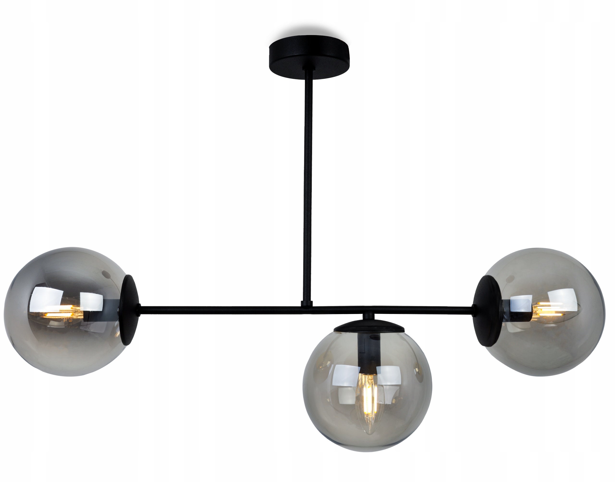 Lampa sufitowa wisząca Tuluza boho 3xE27 abażur kule grafitowe Light Home LH
