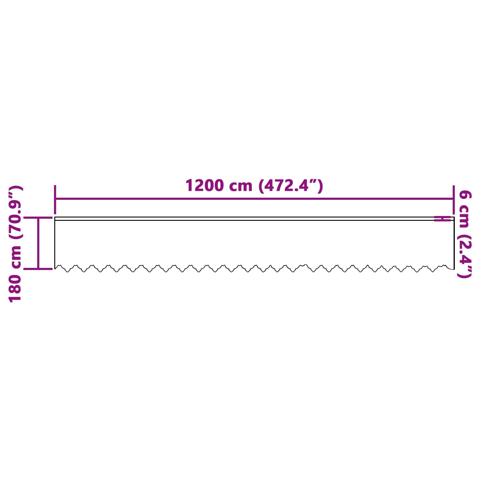 Firanka Koronkowa z zasłonami Biały 180 x 1200 cm Poliester vidaXL - 8
