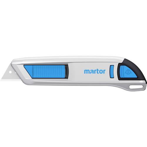 MARTOR Coltello di sicurezza con retrazione della lama, SECUNORM 500, coltello Cutter professionale, alluminio, per mancini e destrorsi