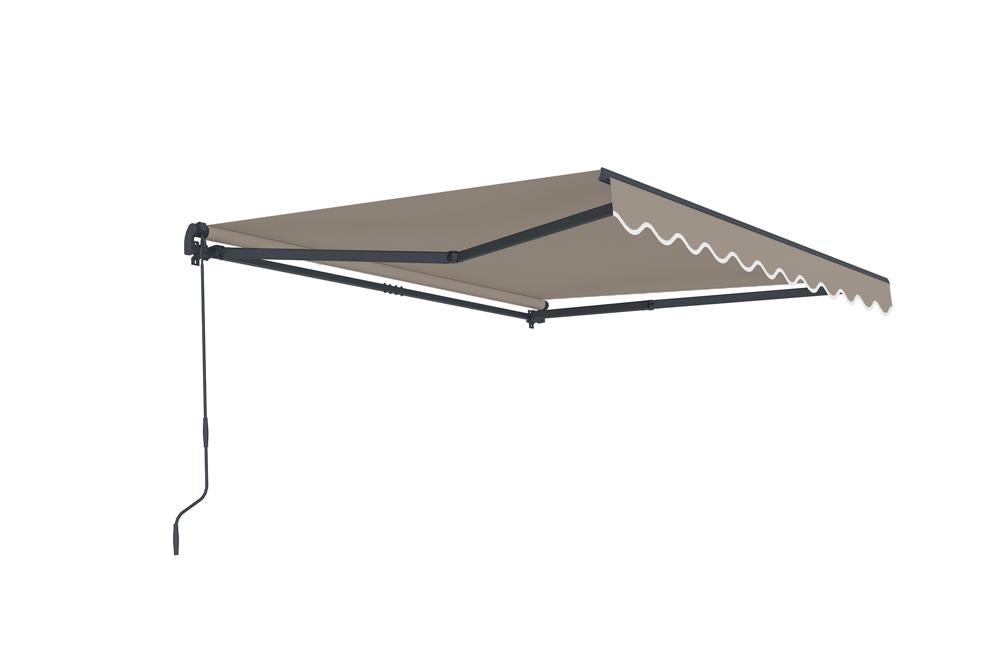 Store banne monobloc VECCHIO 3m x 2,5m - Toile premium 320g/m2 Taupe - 3