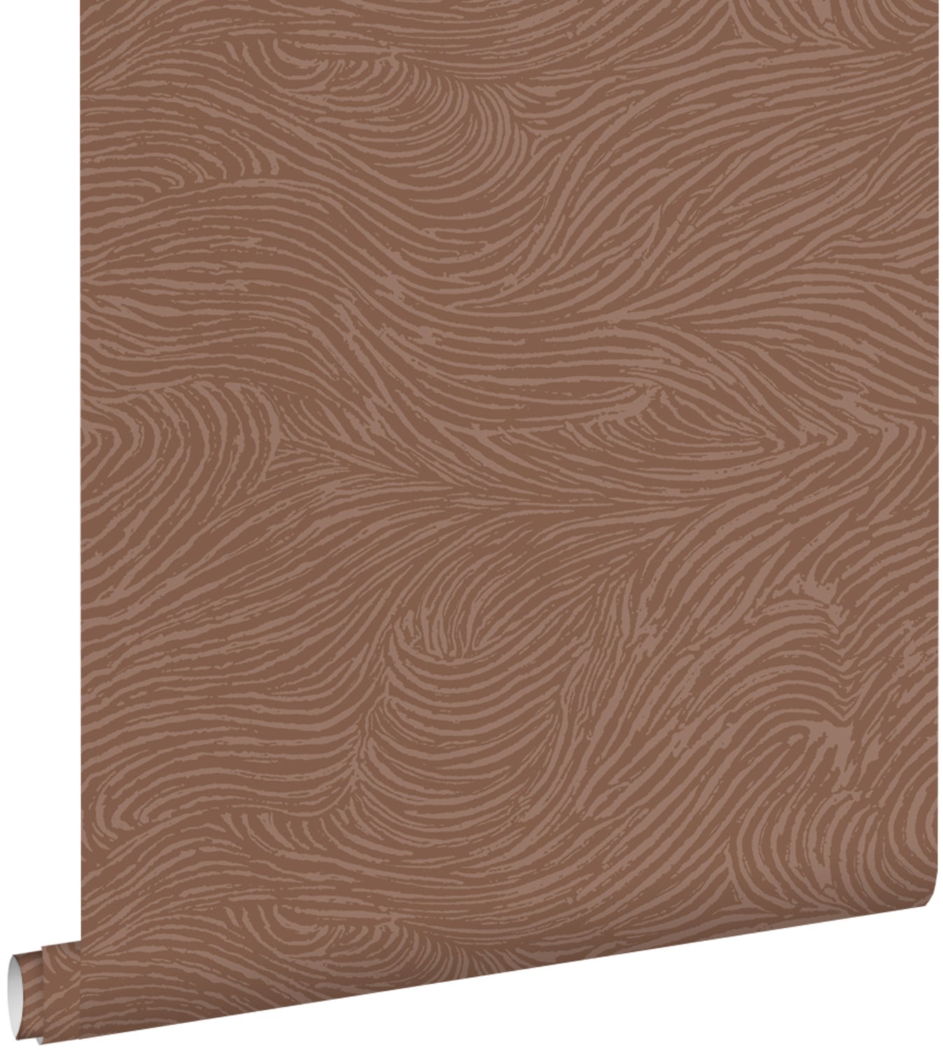 Tapeta faliste linie 3D terakoty różowej - 50 x 900 cm - ESTAHOME