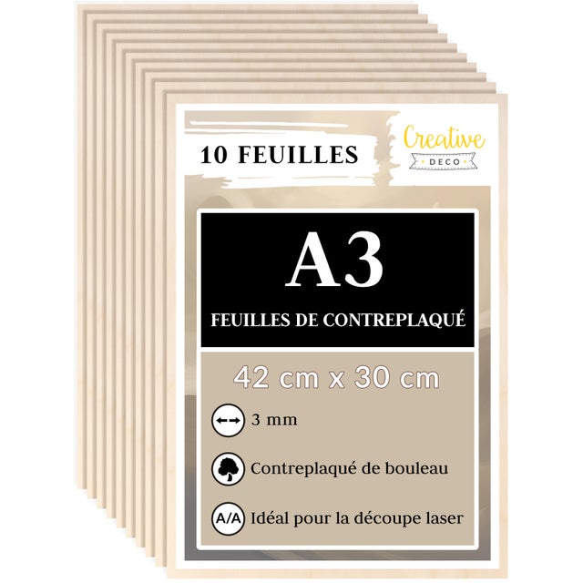 Belle Vous Planchettes En Bois Vierge – Lot De 44 Pièces, 5 Tailles Pour Créations DIY, Peinture, Pyrogravure & Déco