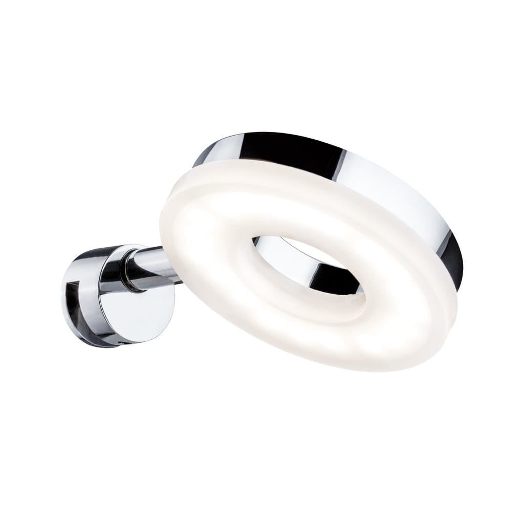 Kinkiet ścienny LED BECRUX chromowany biały 4W ciepła 336lm metal wym:9,3x9,3x14cm IP20 Paulmann