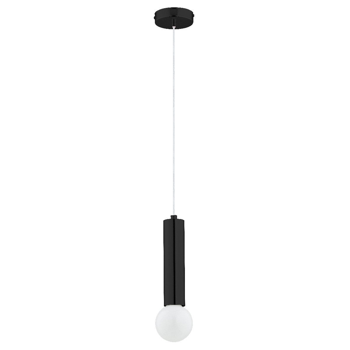 Lampa wisząca Jazz czarna 1xE27x15W minimalistyczna wym: 90 x 10 x 10 cm metal Alfa