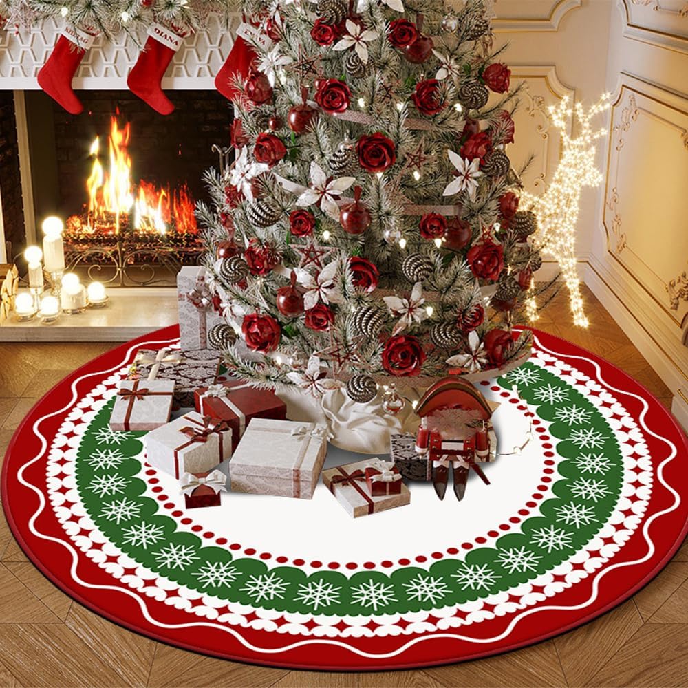 Jupe d'arbre de Noël de 100 cm, décoration d'arbre de Noël, fournitures ...