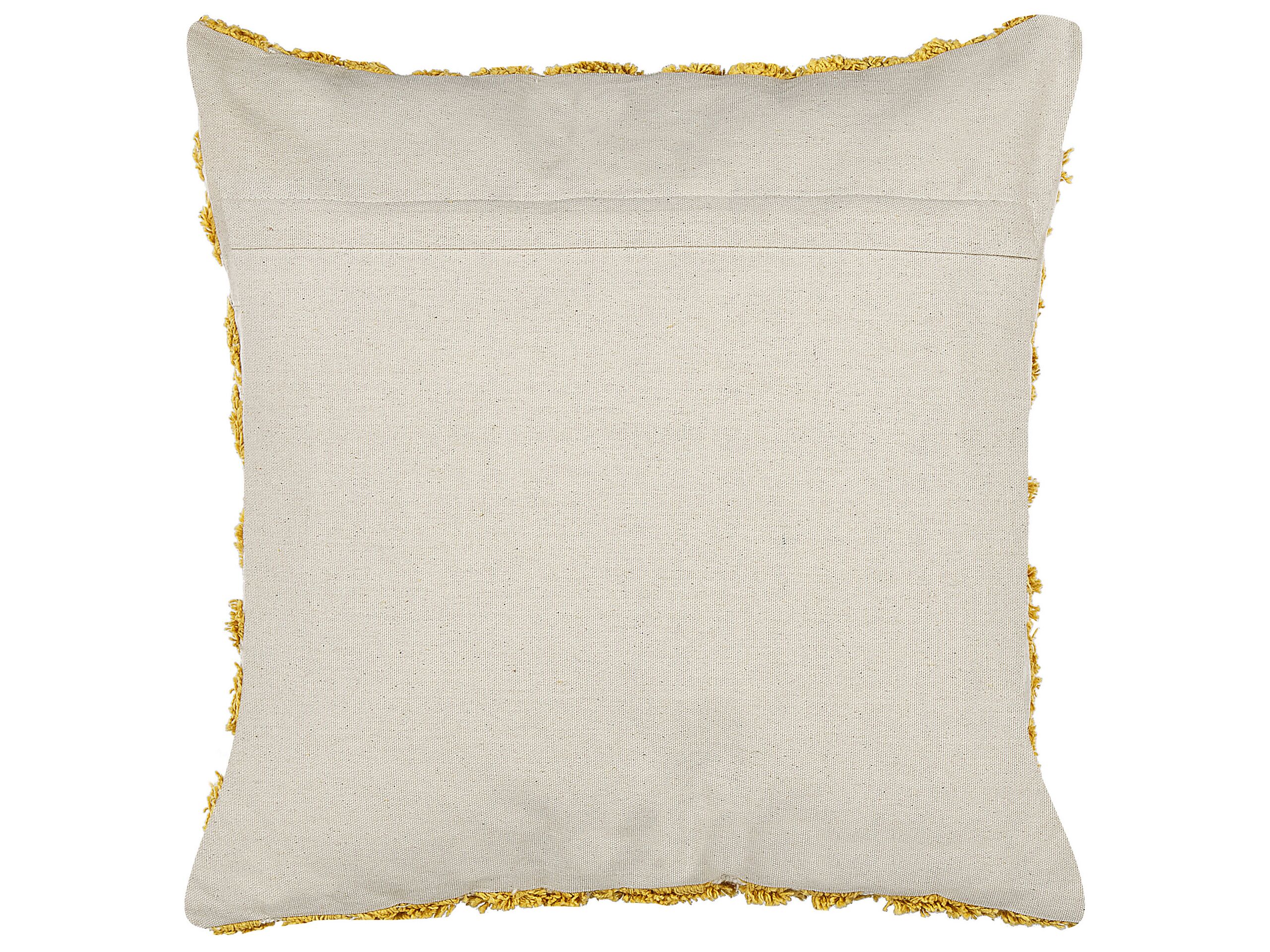Cuscino decorativo ALCEA Cotone 45 x 45 cm Giallo Trama geometrica - 3