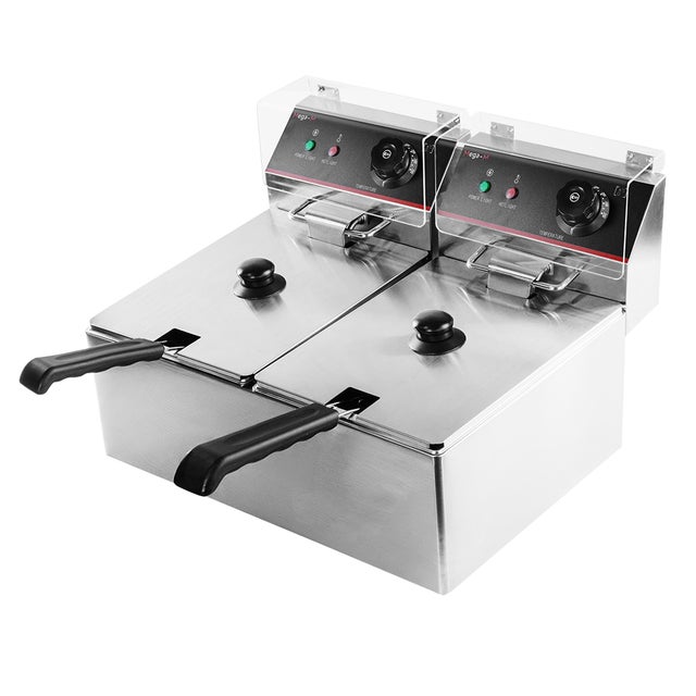 Frytkownica gastronomiczna elektryczna dwukomorowa Mega-M 2x8l 6600W 230V