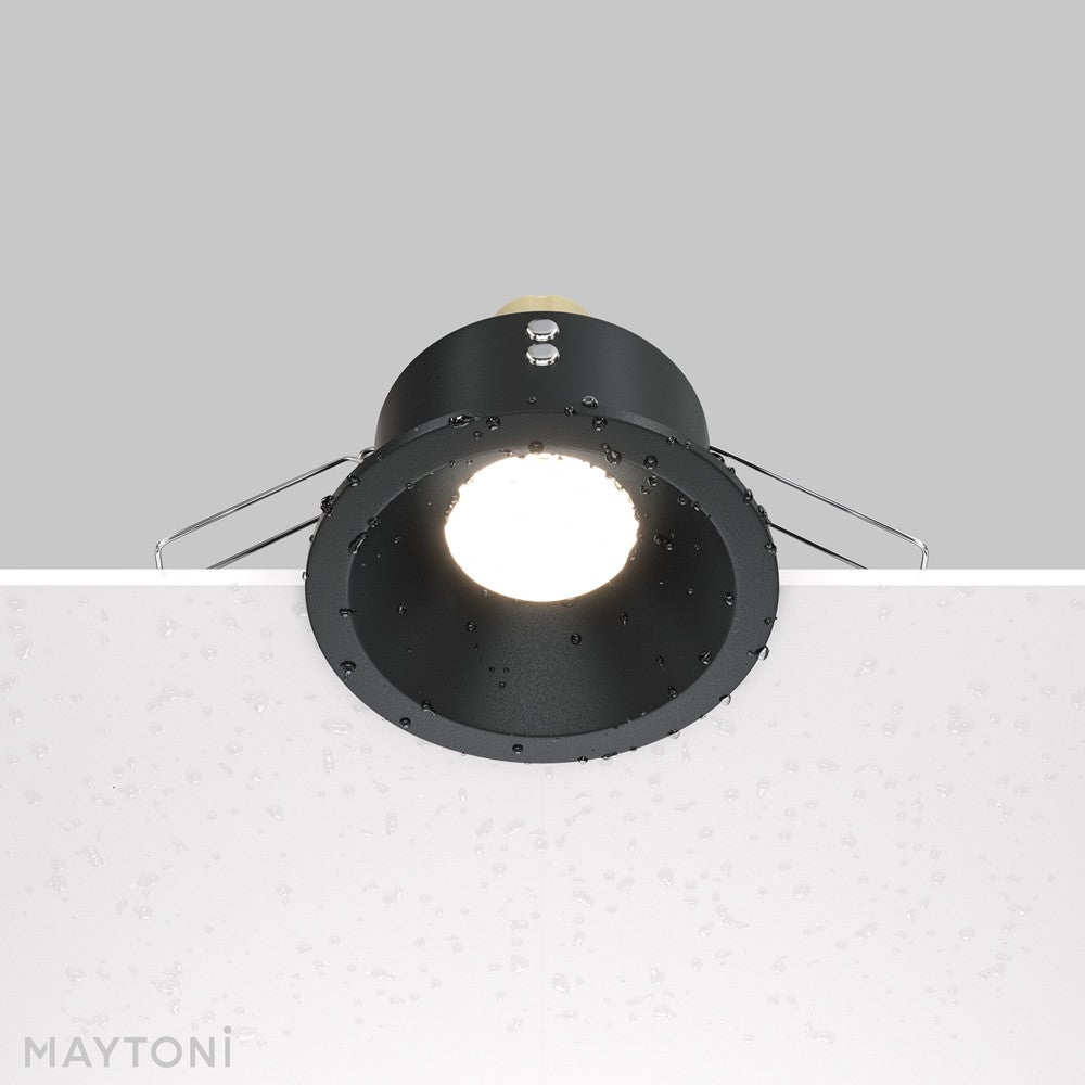 Oprawa sufitowa wpuszczana podtynkowa Zoom czarna 1xGU10x50W okrągła IP65 wym: 4,5 x 8,5 x 8,5 cm aluminium Maytoni - 4