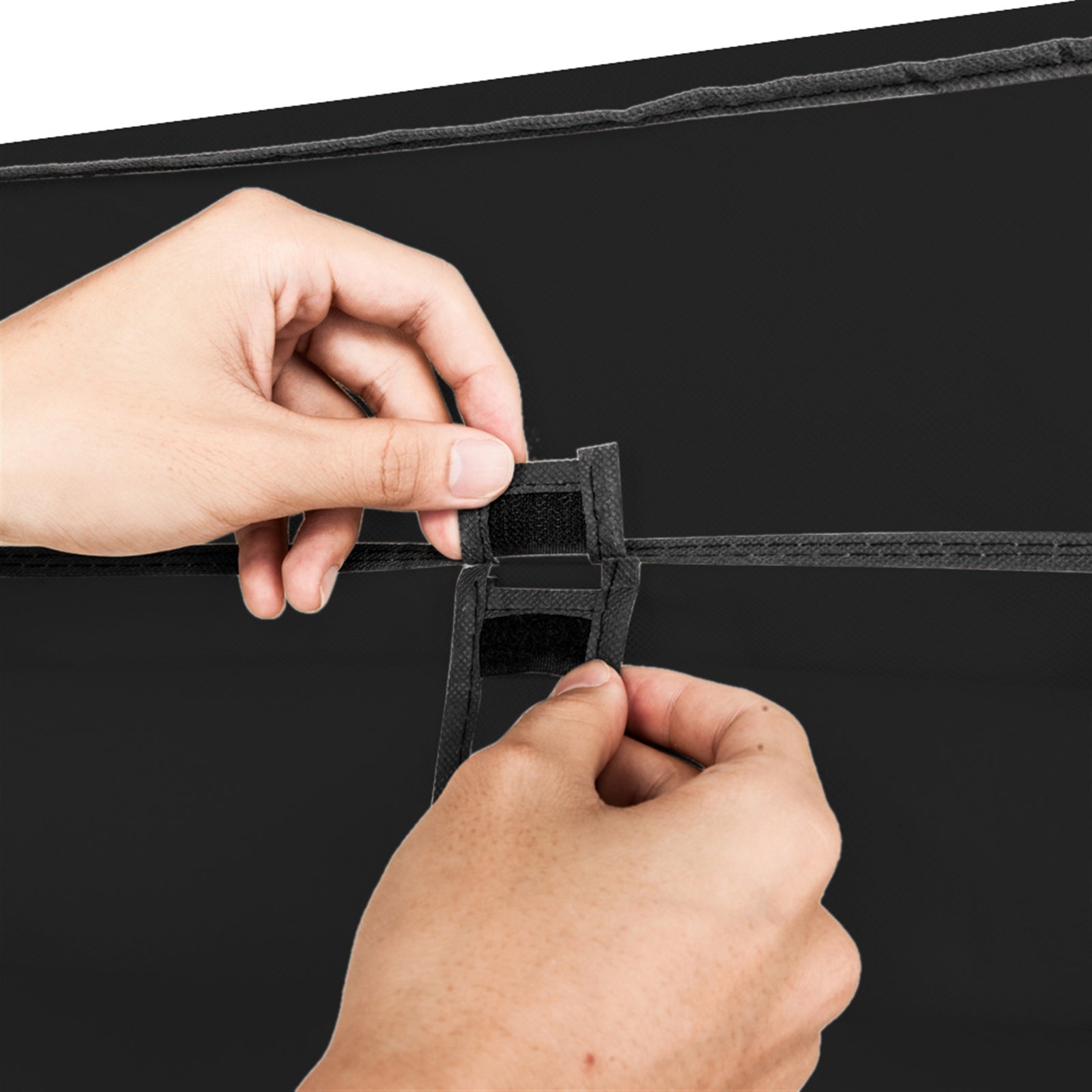 Armoire non tissée portable avec 12 compartiments et rail de suspension, assemblage rapide et facile, noir, 147 x 44 x 174 cm. - 8