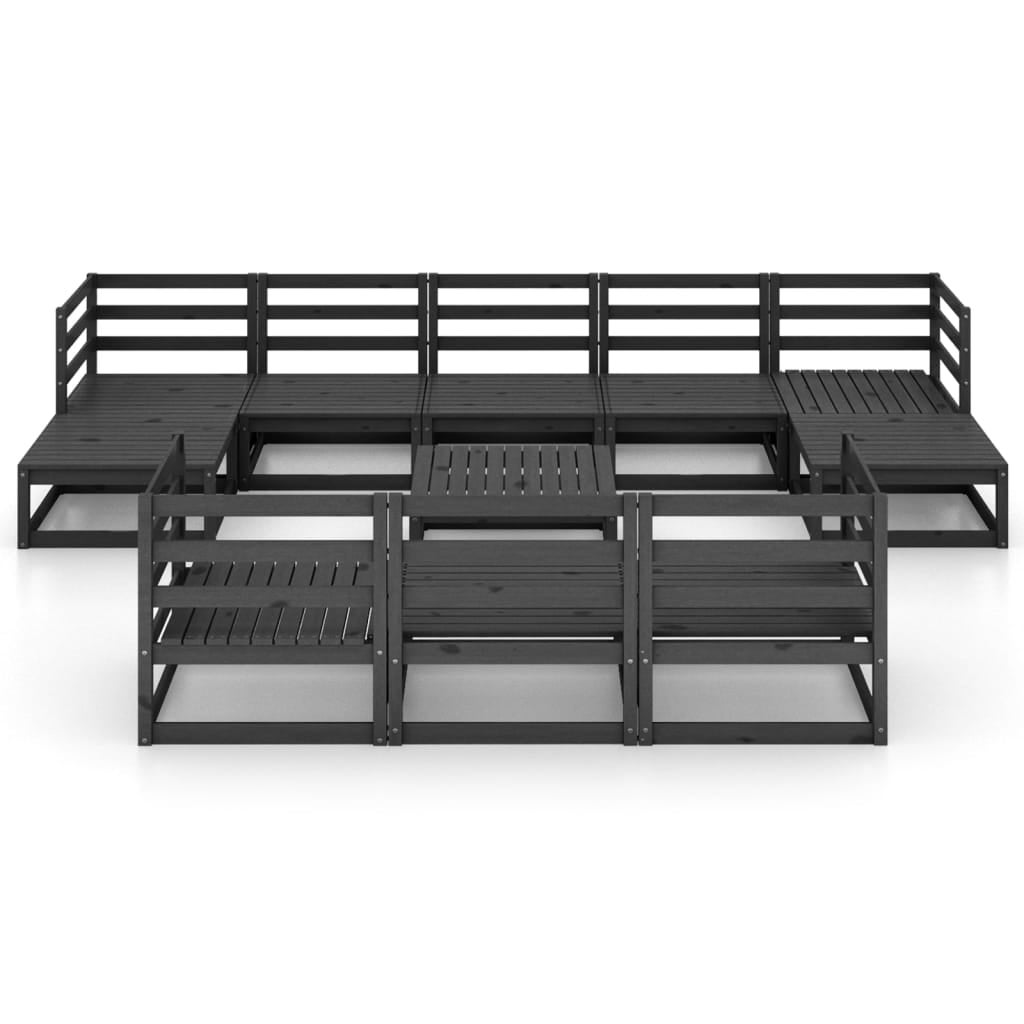 Salon de jardin 11 pcs Bois de pin massif 25 - 2