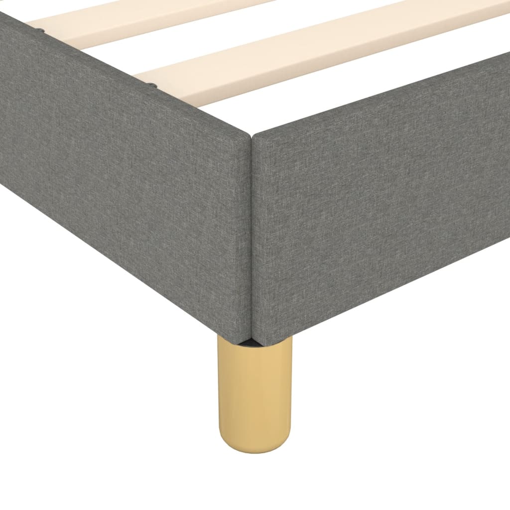 Cadre de lit sans matelas gris foncé 180 x 200 cm tissu - 8