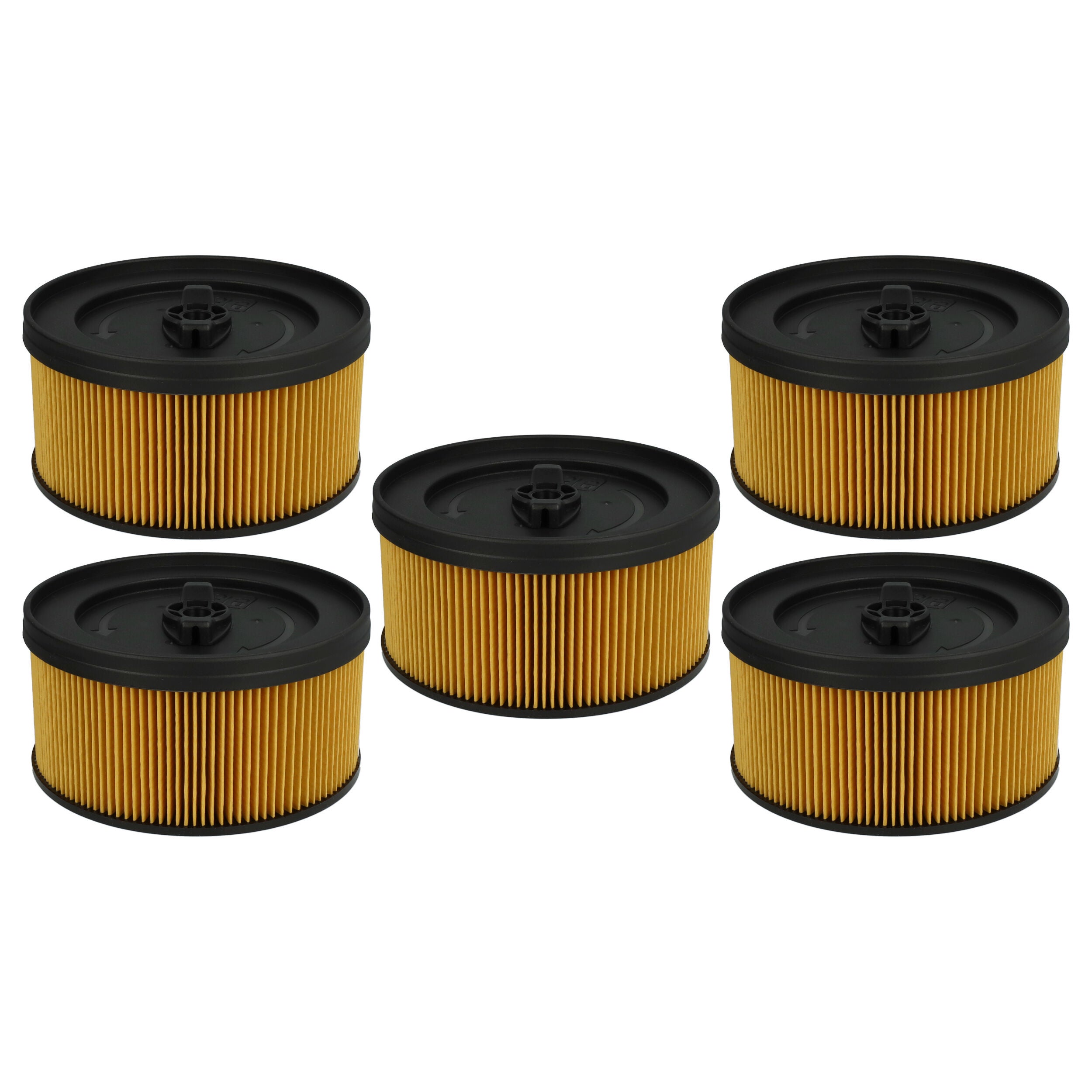 vhbw Lot de 5x filtres à cartouche compatible avec Kärcher WD 4.500, WD 5, WD 5.200M, WD 5.300 aspirateur à sec ou humide - Filtre plissé - 5